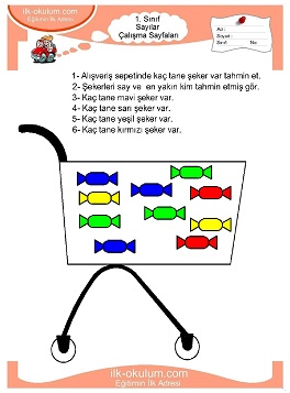 Çocuklar İçin Sayılar Çalışma Sayfaları 